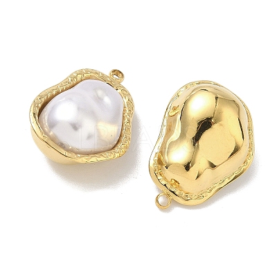 304 Stainless Steel with ABS Plastic Pearl Pendants STAS-G371-01G-05-1