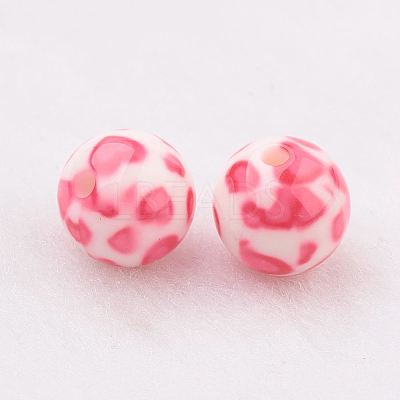 Spray Painted Resin Beads LS-GLAA-F049-A17-1