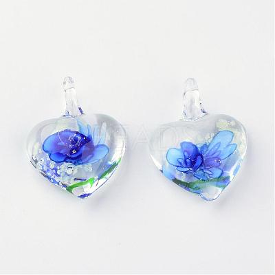 Handmade Luminous Lampwork Pendants LAMP-R136-04A-1