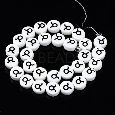 Handmade Porcelain Ceramic Beads Strands PORC-S502-032F-1