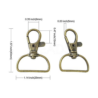 Alloy Swivel Clasps FIND-CJC0012-093AB-1