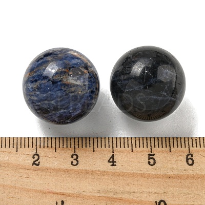Natural Sodalite Round Ball Figurines Statues for Home Office Desktop Decoration G-P532-02A-19-1