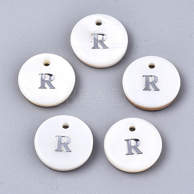 Natural Freshwater Shell Pendants X-SHEL-Q018-01A-R-P-1