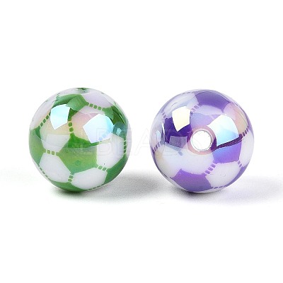 UV Plating Opaque Acrylic Beads OACR-T028-68A-1