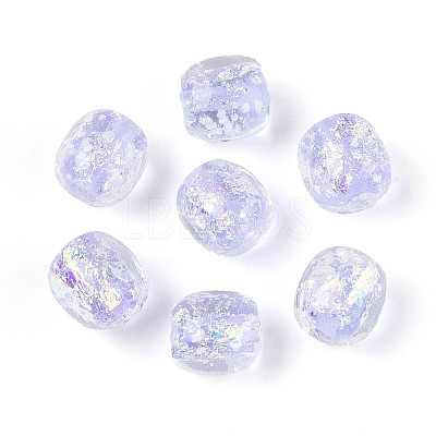 Handmade Foil Lampwork Beads Strands FOIL-T008-01C-1