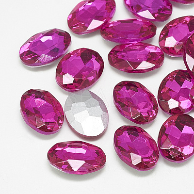 Pointed Back Glass Rhinestone Cabochons RGLA-T080-6x8mm-09-1