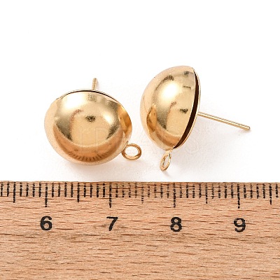 Brass Stud Earring Findings KK-G604-01G-07-1