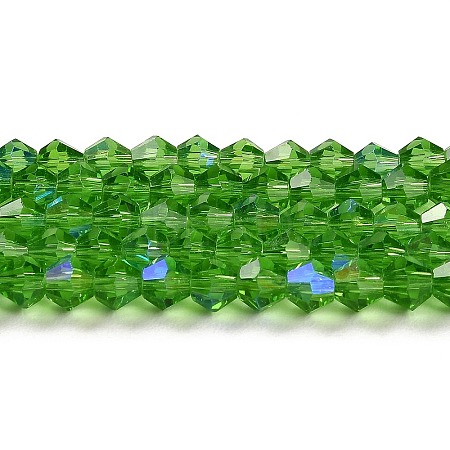 Transparent Electroplate Glass Beads Strands GLAA-F029-2mm-D03-1
