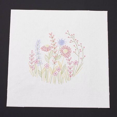 DIY Embroidery Fabric with Eliminable Pattern DIY-P032-C01-1