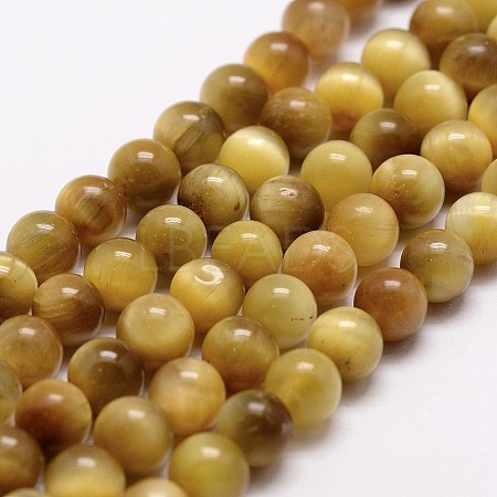 Natural Tiger Eye Bead Strands G-G735-23-10mm-03-1
