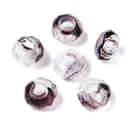 Two Tone Glass European Beads GDA009-3-1