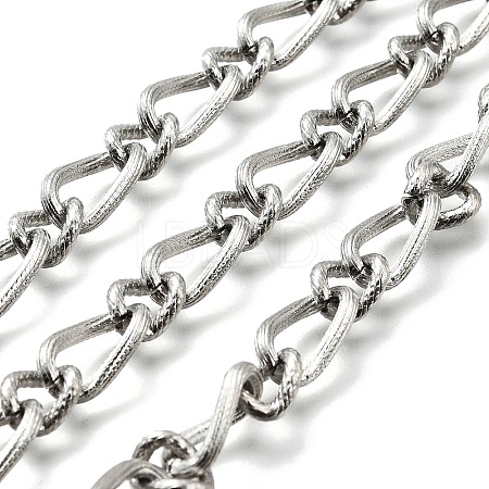 304 Stainless Steel Twisted Curb Link Chains CHS-A016-12P-A-1