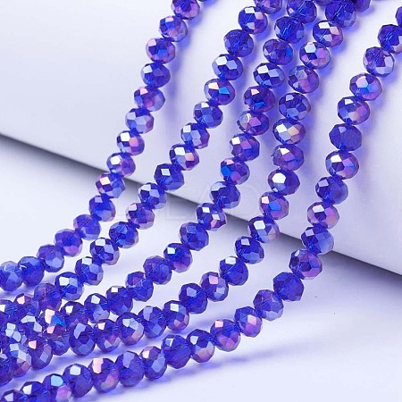 Electroplate Glass Beads Strands EGLA-A034-T8mm-B15-1