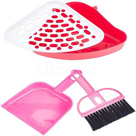Plastic Small Animal Triangle Toilet Trainer Corner AJEW-GA0001-34A-1