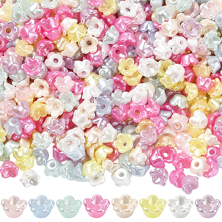 2400Pcs 8 Colors Opaque Acrylic Beads FIND-SP0001-18-1