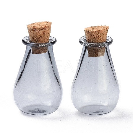 Glass Cork Bottles Ornament AJEW-O032-02B-1