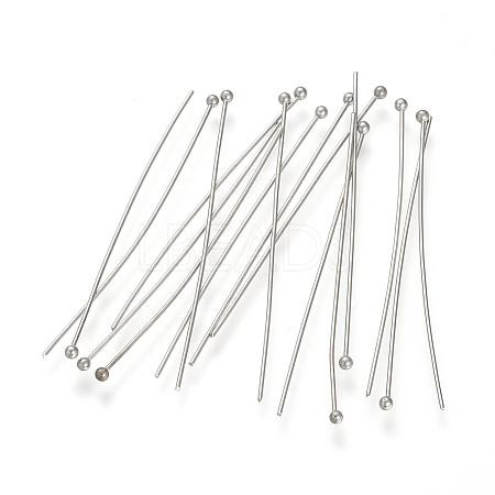 Tarnish Resistant 304 Stainless Steel Ball Head pins STAS-S066-70x0.5mm-1