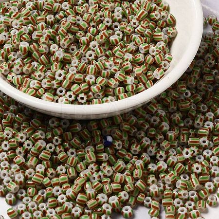 8/0 Opaque Colours Seep Glass Seed Beads SEED-F003-04B-07-1