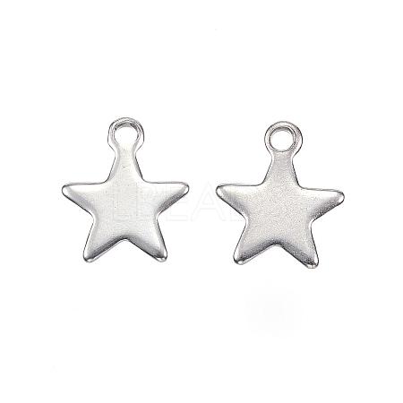 201 Stainless Steel Charms STAS-F039-04C-P-1