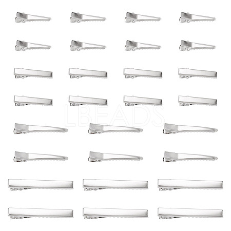 40Pcs 4 Styles Iron Alligator Hair Clips Findings PHAR-TADJ0001-10-1