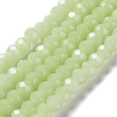 Baking Paint Imitation Jade Glass Bead Strands DGLA-A034-J8MM-A21-1