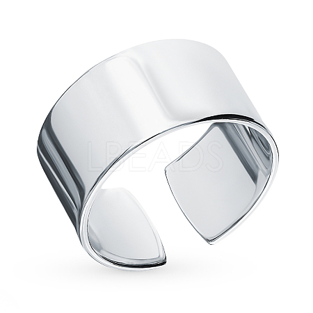 Simple and Stylish S925 Silver Platinum Open Ring for Workplace. TZ6795-3-1