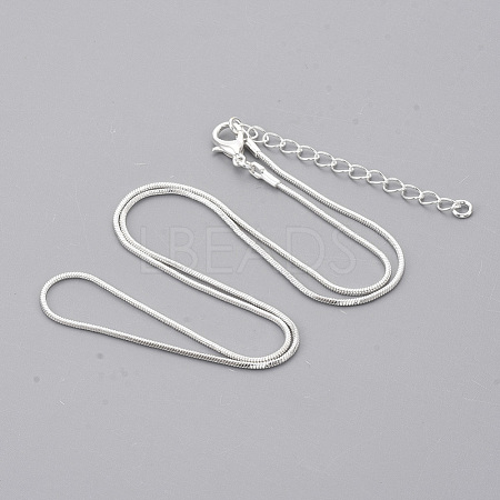Brass Square Snake Chain Necklace Making MAK-T006-10A-S-1