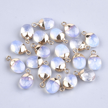 Electroplate Opalite Charms G-S344-09G-1