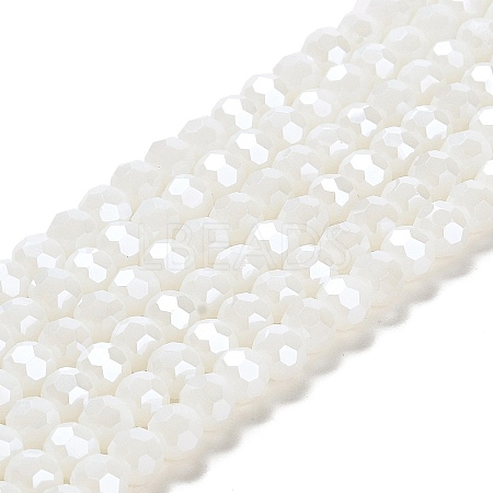 Electroplate Opaque Glass Beads Strands EGLA-A035-P6mm-A01-1