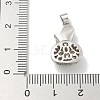 Rack Plating Brass Micro Pave Cubic Zirconia Pendants KK-L224-054P-3