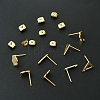 16Pcs 4 Styles 201 Stainless Steel Stud Earring Findings with Hole EJEW-FS0001-15-2