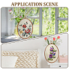 PP & PVC Plastic Imitation Wood Cross Stitch Embroidery Hoops DIY-WH20055-058B-03-6