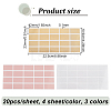 FINGERINSPIRE 12 Sheets 3 Colors Coated Scratch Off Film Password Stickers DIY-FG0004-10-2