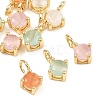 Brass Cat Eye Pendants KK-C251-09A-G-4
