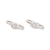 Rack Plating Brass Pave Clear Cubic Zirconia Connector Charms KK-G433-04P-2