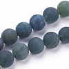 Natural Moss Agate Beads Strands G-F520-58-10mm-1