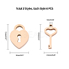 304 Stainless Steel Charms STAS-UN0012-02RG-4
