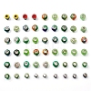 Acrylic & Resin & Polymer Clay Rhinestone European Beads FPDL-S015-04F-2
