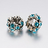 Tibetan Style Alloy Rhinestone European Beads PALLOY-F200-04I-2
