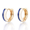 Brass Huggie Hoop Earrings EJEW-S209-07B-2