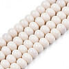 Opaque Solid Color Glass Beads Strands GLAA-R217-01-A11-1