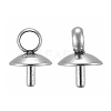 201 Stainless Steel Cup Pearl Peg Bails Pin Pendants X-STAS-E030-5-1