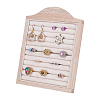 Wooden Photo Frame Shaped Ring Display Easels RDIS-WH0032-008A-1