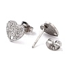 Non-Tarnish 304 Stainless Steel Stud Earring Findings STAS-I183-02A-P-3