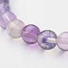 Natural Fluorite Round Beaded Stretch Bracelets BJEW-F202-05-2