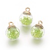 Transparent Glass Bottle Pendants GLAA-L018-10-1