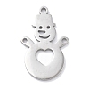 Christmas Theme Anti-Tarnish 304 Stainless Steel Pendants STAS-R003-04P-01-1