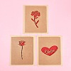 3 Sets Kraft Paper Greeting Cards AJEW-FS0001-27B-9