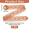Cloth Woven Rhombus with Wood Chain Belts for Women AJEW-WH20019-125A-2