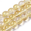 Transparent Spray Painted Glass Bead Strands X-GLAA-N035-03D-B08-1